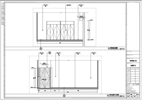 某寫字樓室內(nèi)深化設(shè)計(jì)裝飾施工圖財(cái)務(wù)室立面圖34-35