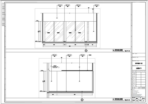 某寫字樓室內(nèi)深化設(shè)計(jì)裝飾施工圖財(cái)務(wù)室立面圖36-37