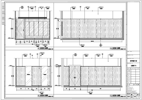 某寫字樓室內(nèi)深化設(shè)計(jì)裝飾施工圖會(huì)議室1立面圖13-16