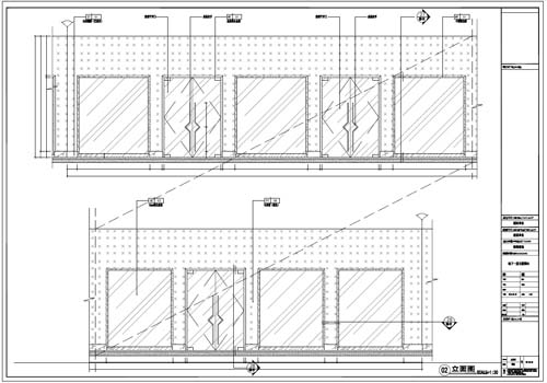 商場(chǎng)深化設(shè)計(jì)施工圖負(fù)一層立面圖2