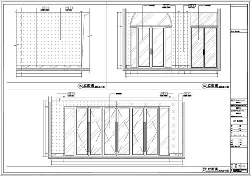 商場(chǎng)深化設(shè)計(jì)施工圖負(fù)一層立面圖06-07