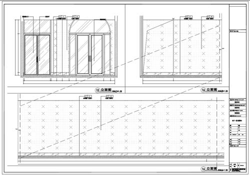 商場(chǎng)深化設(shè)計(jì)施工圖負(fù)一層立面圖12-14