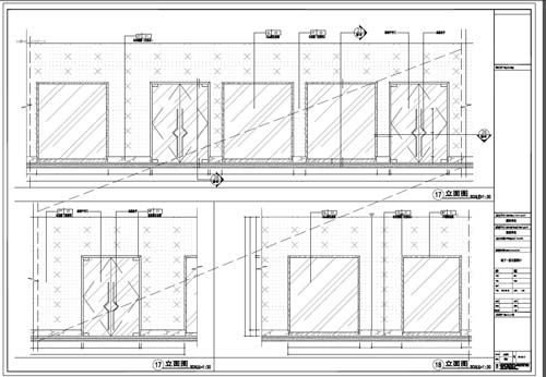 商場(chǎng)深化設(shè)計(jì)施工圖負(fù)一層立面圖17-18