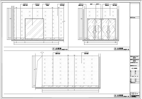 商場(chǎng)深化設(shè)計(jì)施工圖負(fù)一層立面圖21-23