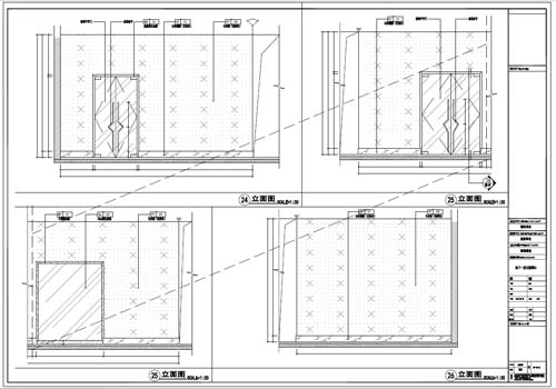 商場(chǎng)深化設(shè)計(jì)施工圖負(fù)一層立面圖24-26