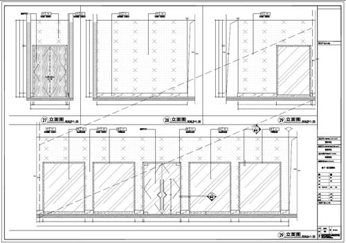 商場(chǎng)深化設(shè)計(jì)施工圖負(fù)一層立面圖27-29