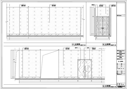 商場(chǎng)深化設(shè)計(jì)施工圖負(fù)一層立面圖31-33
