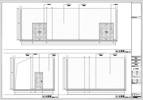 商場(chǎng)深化設(shè)計(jì)施工圖負(fù)一層立面圖48-51