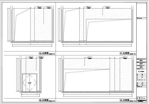 商場(chǎng)深化設(shè)計(jì)施工圖負(fù)一層立面圖56-59