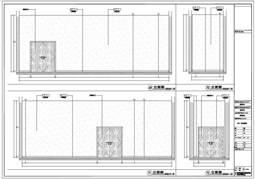 商場(chǎng)深化設(shè)計(jì)施工圖負(fù)一層立面圖69-72