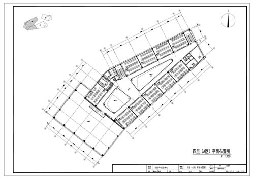 青少年活動中心施工圖深化設(shè)計四層A區(qū)平面布置圖