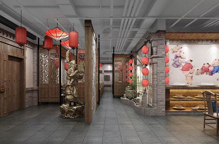 中餐廳過(guò)道設(shè)計(jì)效果圖